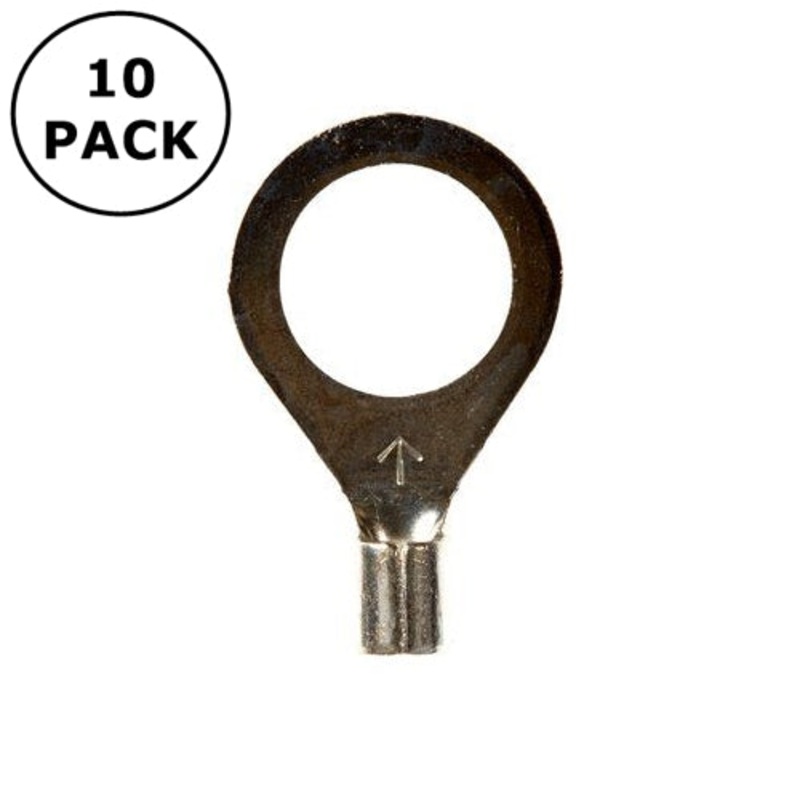 (1011) 5/16″ Stud Non Insulated Ring Terminals for 22-18AWG Wire ~ 10 Pack