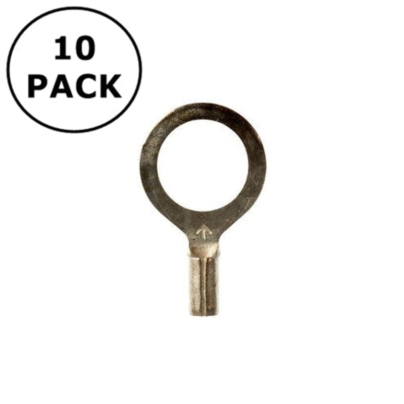 (1014) 3/8″ Stud Non Insulated Ring Terminals for 22-18AWG Wire ~ 10 Pack