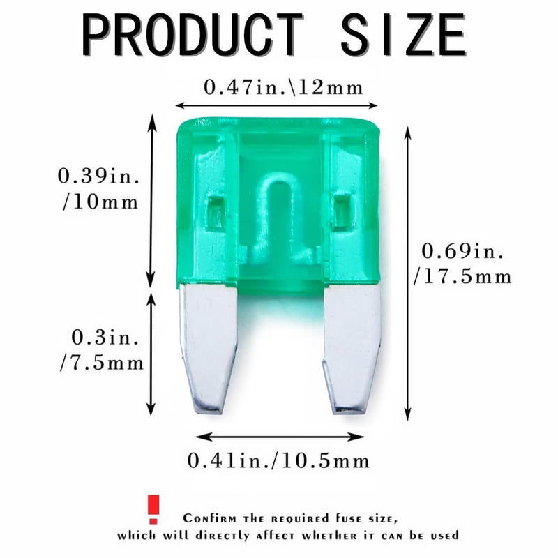 ATR-15, MVO  5PK Auto Fuses 30 AMP APM/ATM 32V Mini Blade Style Fuses 30A Short Circuit Protection Car Fuse (30 AMP)