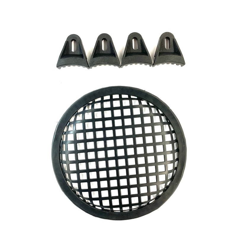 GR-6006, 6″ Round Black Speaker Grill w/ Clips