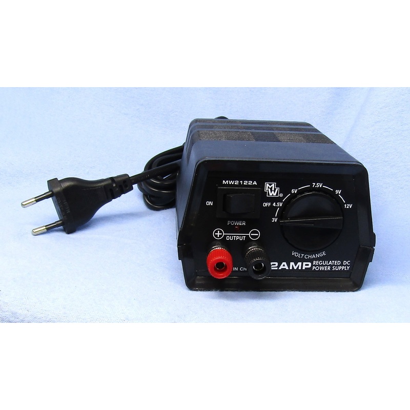 MW2122A, Philmore 3, 4.5, 6, 7.5, 9 or 12V DC Output 220V Input 2A Power Supply