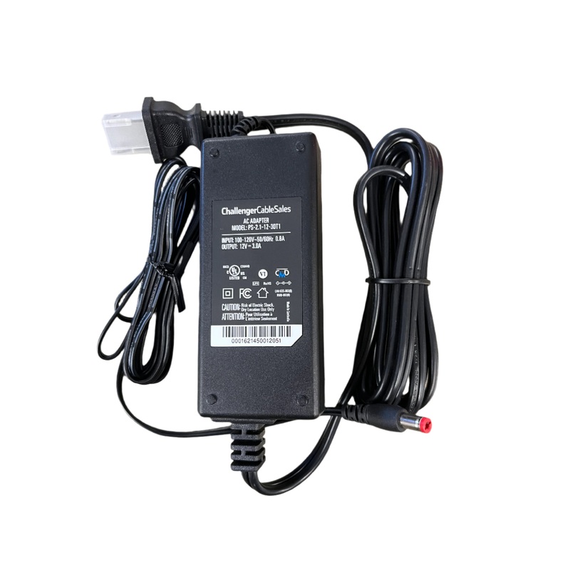 PS-2.1-12-30T1, MVO 12Vdc 3A 2.1×5.5mm Reg (+)