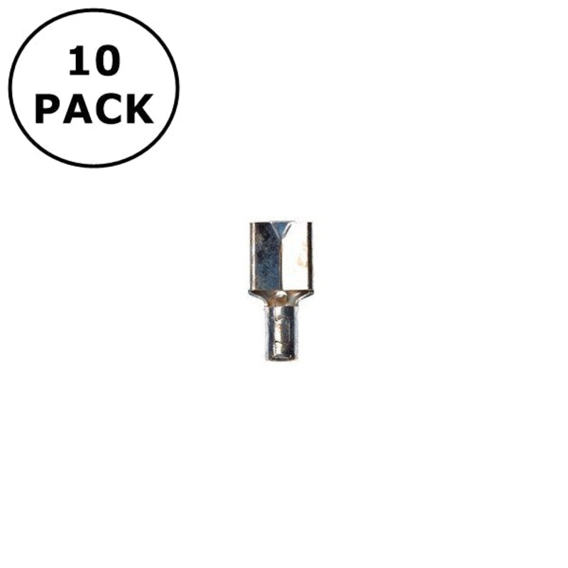 (1569) 0.250″ Female Non Insulated Quick Disconnects for 12-10AWG Wire ~ 10 Pack