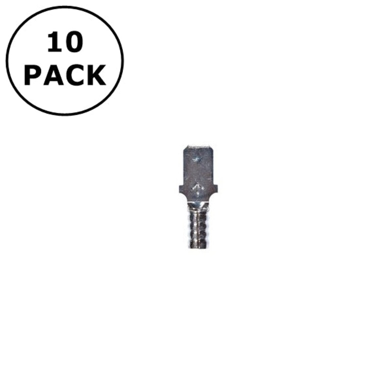 (1587) 0.187″ Male Non Insulated Quick Disconnects for 22-18AWG Wire ~ 10 Pack