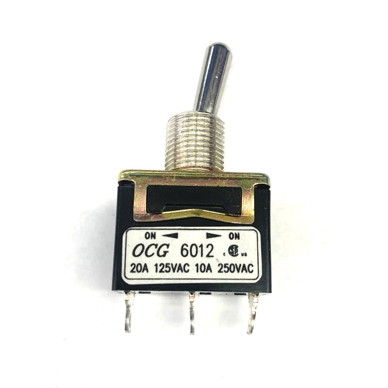OCG-6012 SPDT ON-ON Maintained Heavy Duty Toggle Switch 20A@125V AC, 10A@250V AC