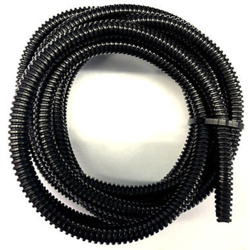 100ft Black Split Loom 1/4” Diameter, 100 feet 1/4” Flexible Convoluted Tubing