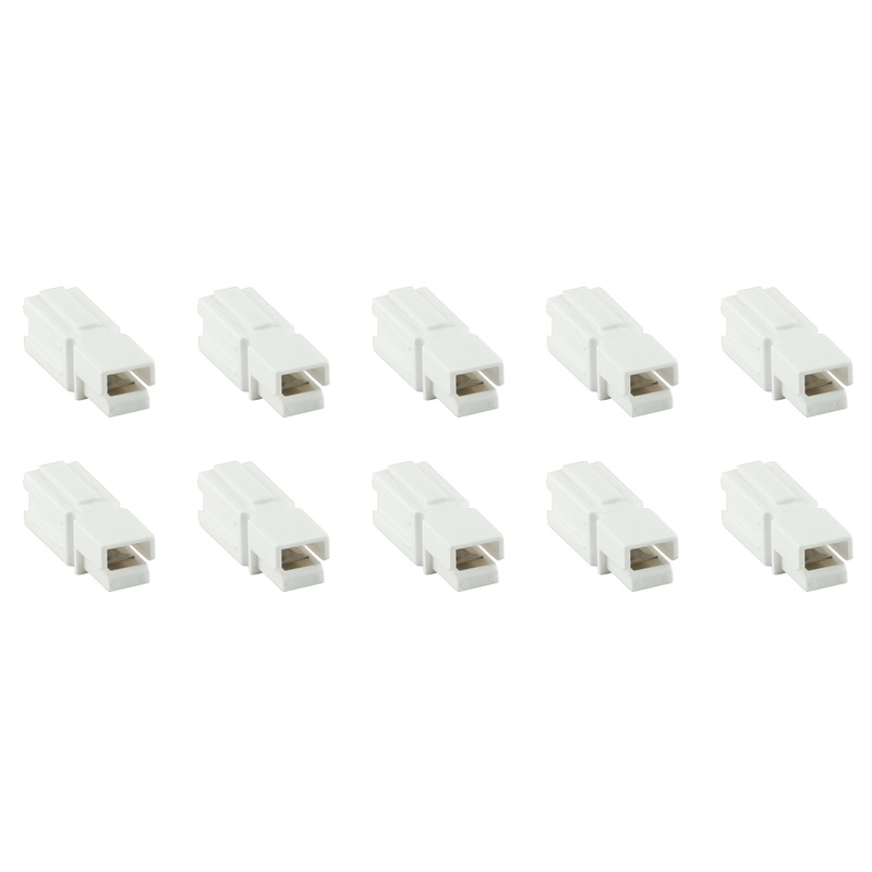 Philmore 49-013 WHITE DC-S (Standard) Power Connector Housings NO PINS ~ 10 Pack