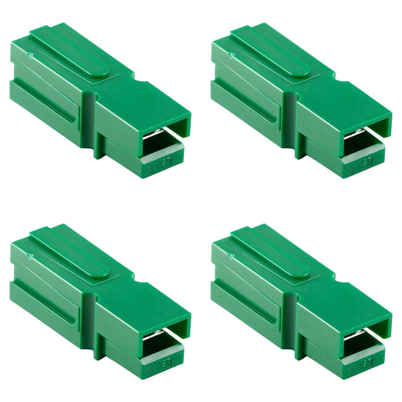 Philmore 49-018, GREEN DC-H (Hi-Amp) Power Connector Housings NO PINS ~ 4 Pack