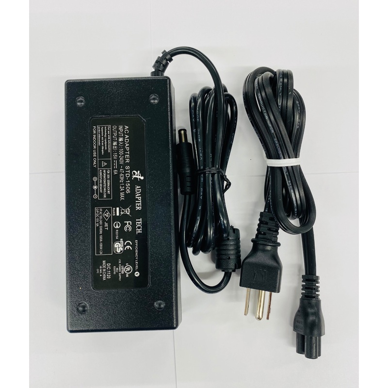 STD-1506 Power Supply Output Voltage 15V DC 6amp 2.5mmx5.5mm Plug