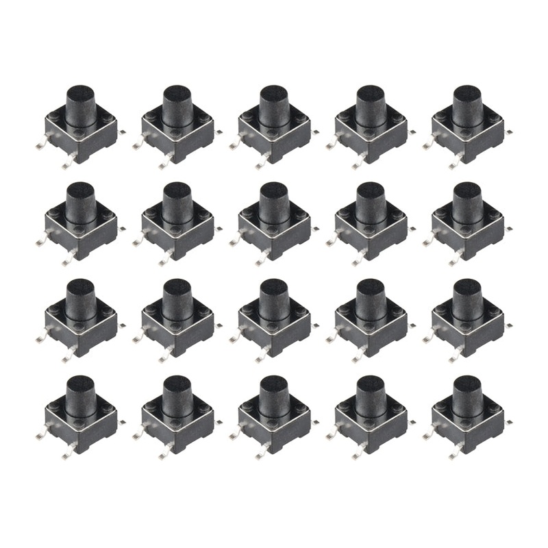 EVQ-PA07K-20PK, Lot of 20 Panasonic SPST OFF-(ON) 6.0mm x 7.0mm Momentary Switches
