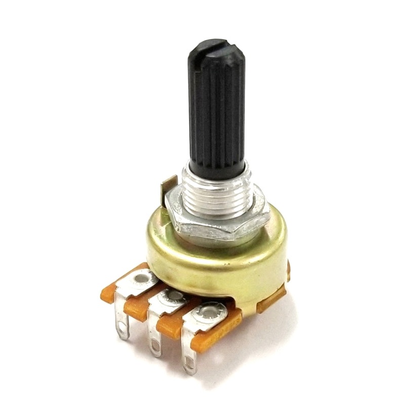 HDK B50K, 50K Ohm 1/4 Watt, 1/4″ Spline Shaft Linear Potentiometer