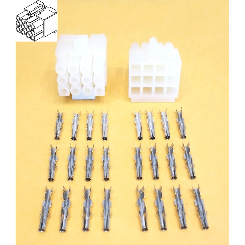 Philmore 61-352, 1 Pair of 12 Circuit In-Line 0.093″ Female Pin 3191 Connectors