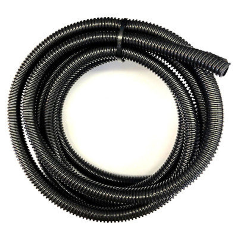 100ft Black Split Loom 3/8” Diameter, 100 feet 3/8” Flexible Convoluted Tubing
