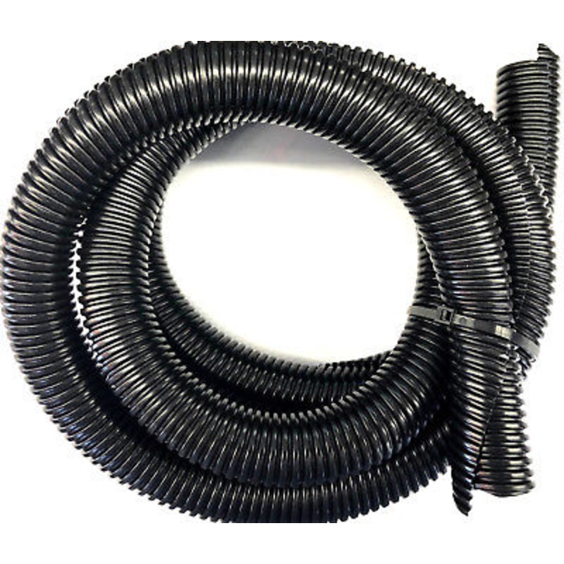 50FT Black Split Loom 1” Diameter, Flexible Convoluted  Tubing