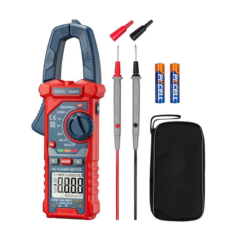 AMP METER, MVO  Digital Clamp Meter Multimeter 2000 Counts Amp Voltage Tester Auto-ranging with AC/DC Voltage