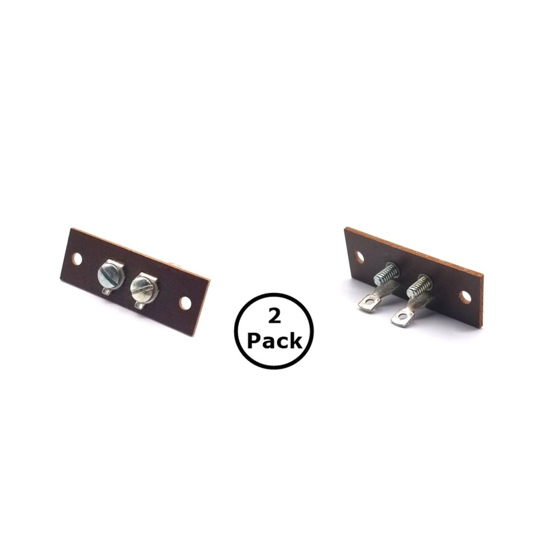 Lot of 2 HH Smith # 872, 2 Screw Phenolic Terminal Strips