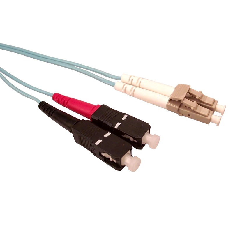 Shaxon FCSCLCQ03M SC to LC 50/125u Multi-Mode Fiber Optic Cable 10 GIG 3 Meters