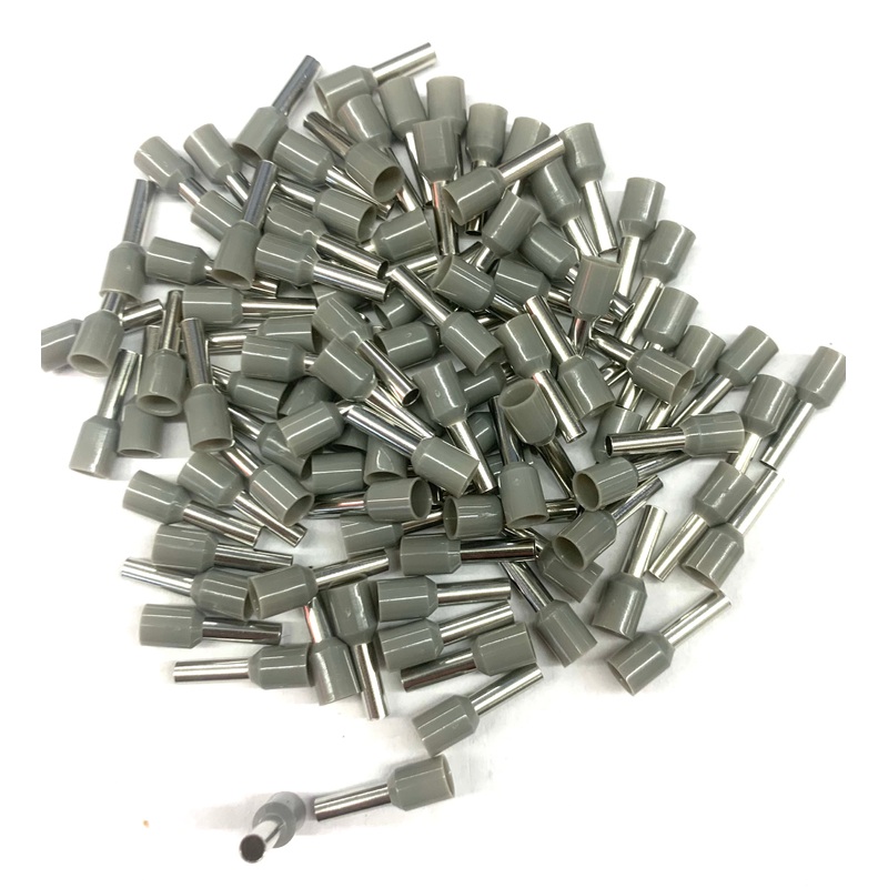 SIWF12-G17.7-C Insulated Wire Ferrule, 12 AWG, 17.7mm Gray, 100 Pack