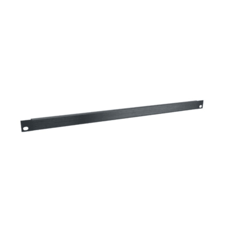 BL1/2, Middle Atlantic 1/2 RU Flanged Blank Rack Panel, Black Brushed and Anodized Aluminum