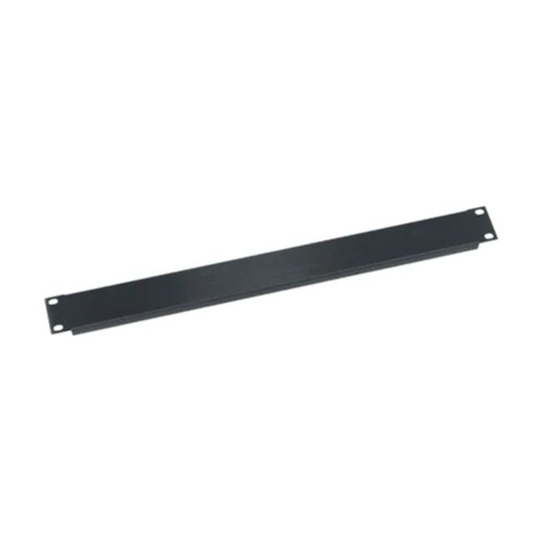 BL1, Middle Atlantic 1 RU Flanged Blank Rack Panel, Black Brushed and Anodized Aluminum