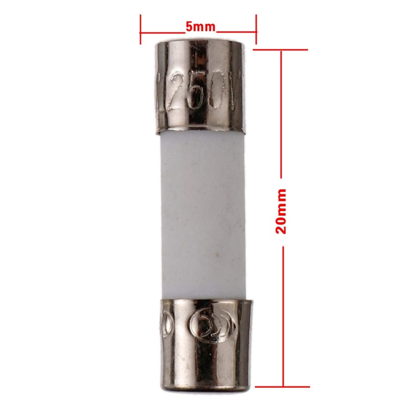F10AL250V 5×20 mm 10A 250V Fast-Blow Ceramic Fuses 10 amp 250 Volt Fuses 5 Pack