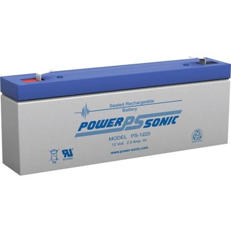 PS-1220, Power-Sonic Rechargeable Sealed Lead Acid Battery 12V 2.5 AH