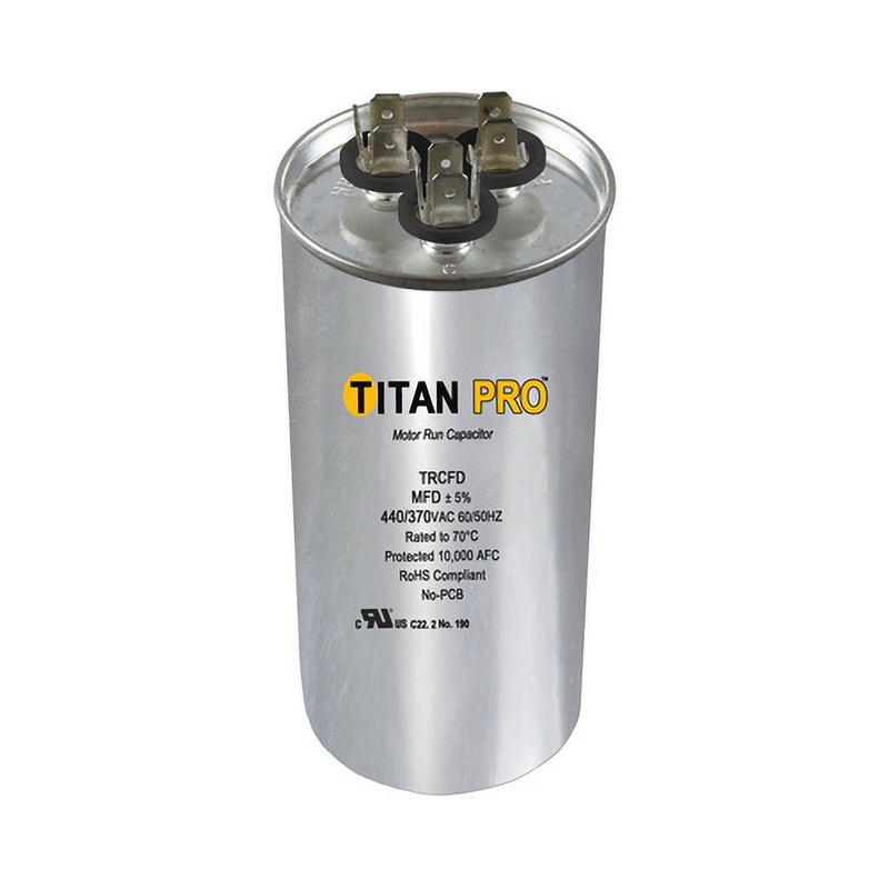 Titan Pro TRCFD8010, 80uF+10uF 440/370V AC, Motor Run Capacitor