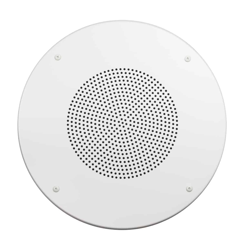WB-8, Lowell Round Screw Mount White Grille for 8 inch Speaker