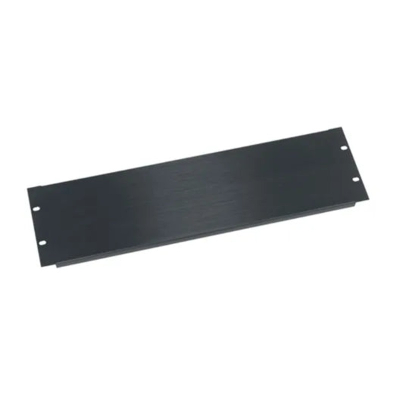 BL3, Middle Atlantic 3 RU Flanged Blank Rack Panel, Black Brushed and Anodized Aluminum