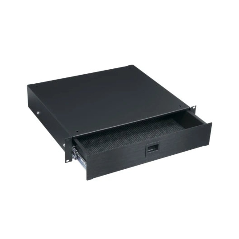 D2 Middle Atlantic – 2 RU Rackmount Drawer, Black Brushed and Anodized