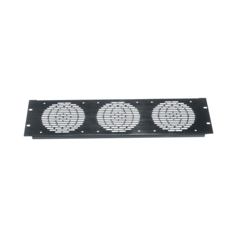 FP3 Middle Atlantic – Fan Panel, 3 Fan (fans not included), Black Brushed & Anodized