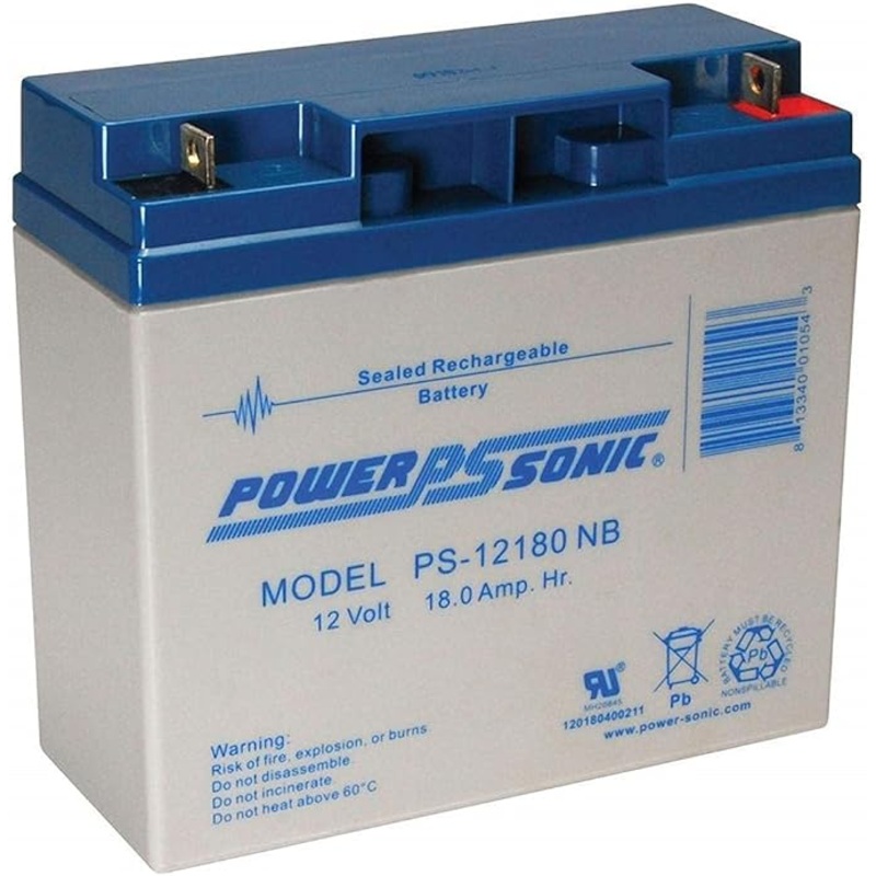 PS-12180NB, Powersonic  Nut Bolt   12V 18AH SLA Battery.