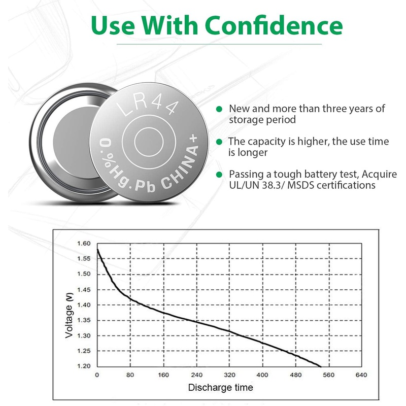 357 LR44 AG13 303 1.5v Alkaline Coin Cell battery