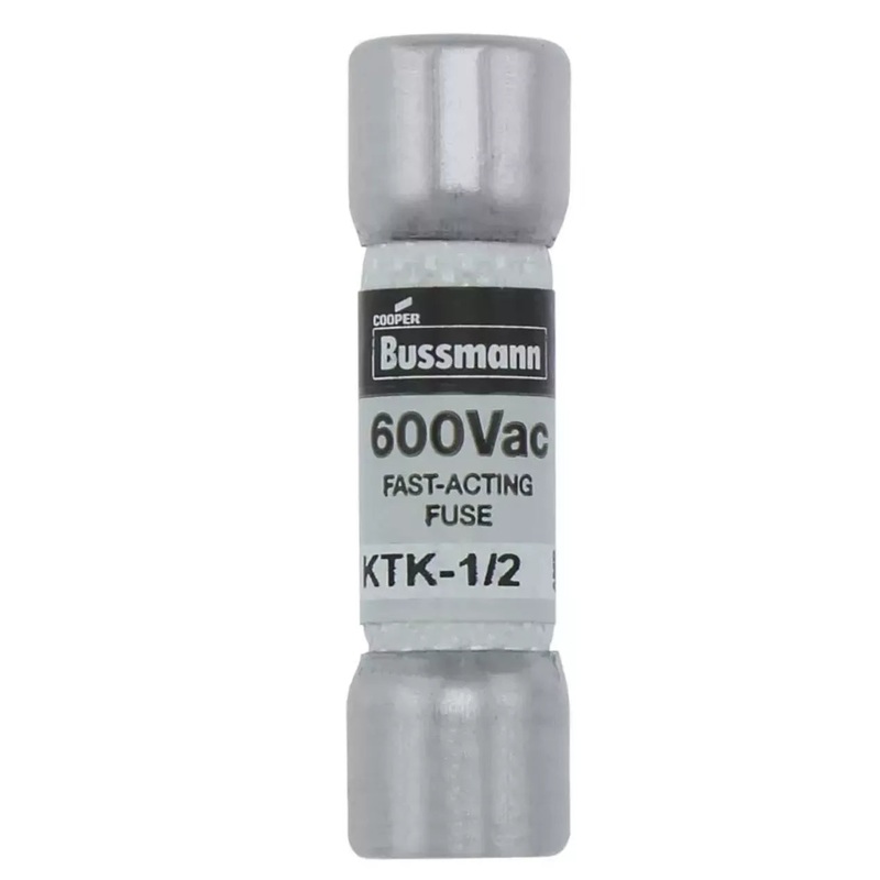 Bussmann KTK 1/2A 0.500A Fast Acting 600VAC Fuse 1PC