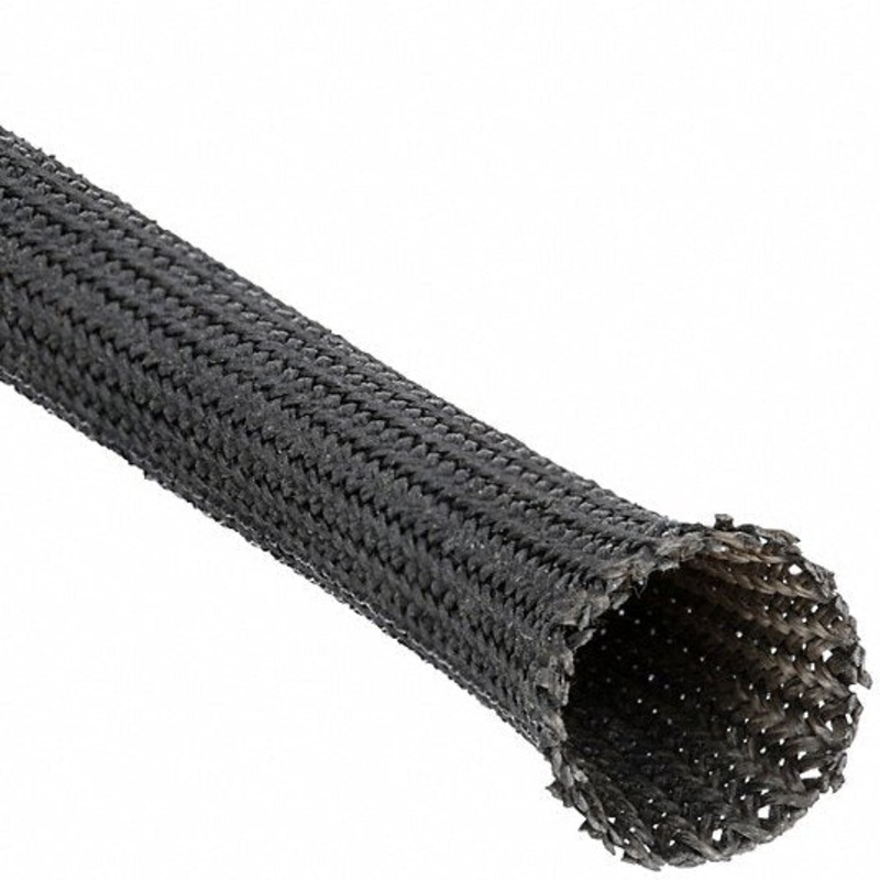 FGLG.05BK FOOT , Techflex  Hi-Temp Flexible Fiberglass Sleeking 1200F 5AWG Black .182″