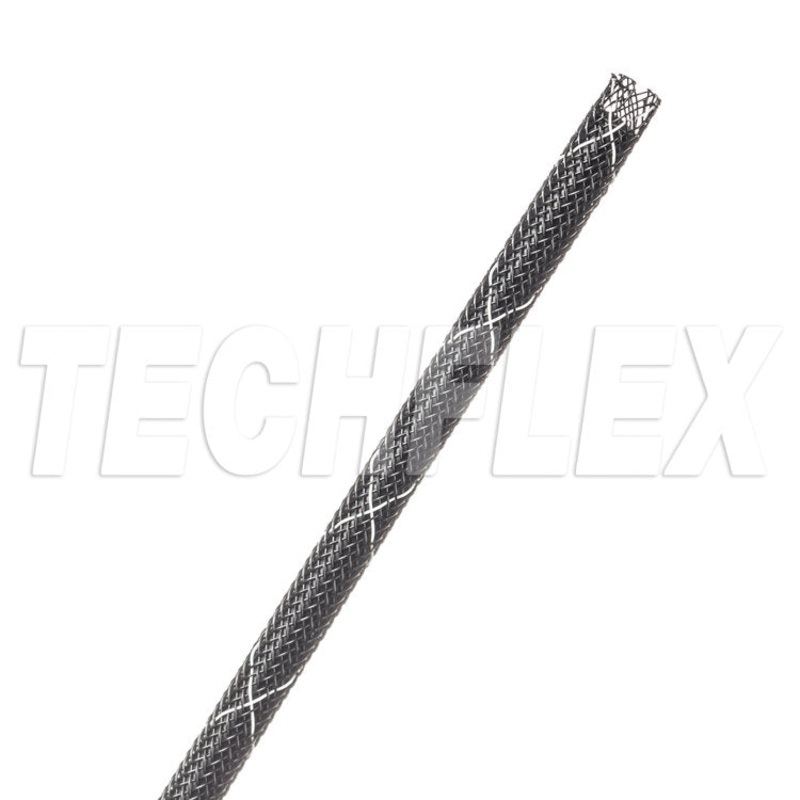 FRN0.13TB PER FOOT , techflex Flame Retardant Blk w/Wht Tracer 1/8″