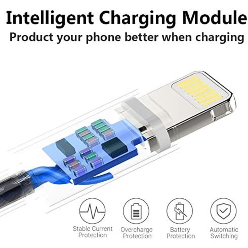 IPHONE USB A White Cord 3FT [Apple MFi Certified] Charger Lightning to USB Charging Cable Cord Compatible iPhone 14/13/12/11 Pro/11/XS MAX/XR/8/7/6s Plus,iPad Pro/Air/Mini,iPod Touch