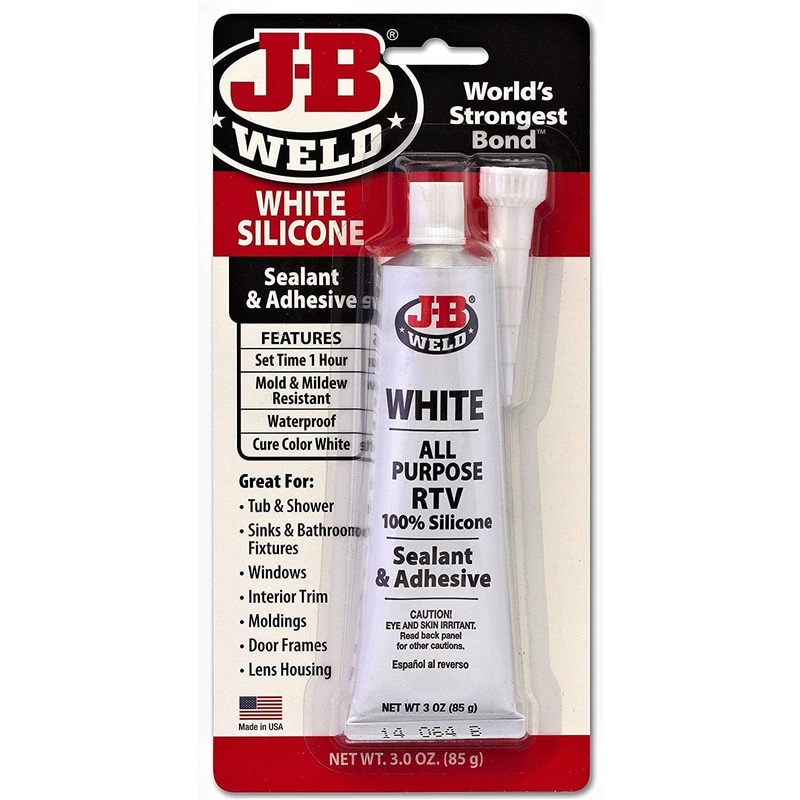 J-B Weld 31312 White All-Purpose RTV Silicone Sealant and Adhesive – 3 oz.