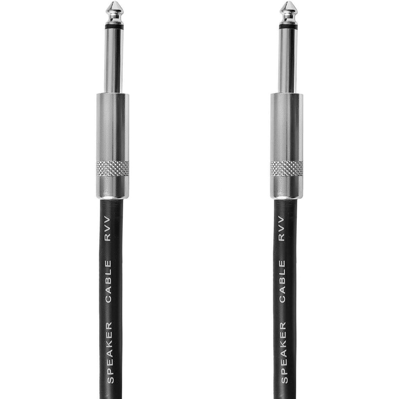 MV S14-10 10 Feet Professional 1/4″ to 1/4″ Speaker Cables, Pair 10 ft 12 Gauge 1/4 Male Inch Audio Amplifier Connection Heavy Duty Cord Wire