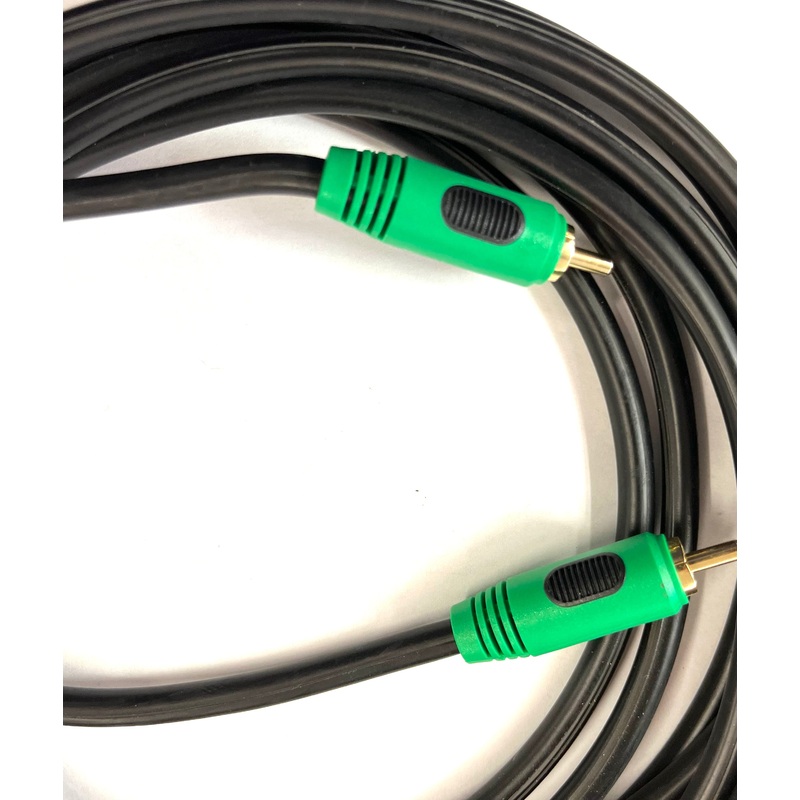 MV45-4325 25FT GREEN CAP RCA Male to Male RG59 COAX CABLE