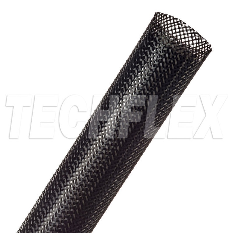 PTN1.00BK, Techflex 1” Expandable Sleeving 250FT Length
