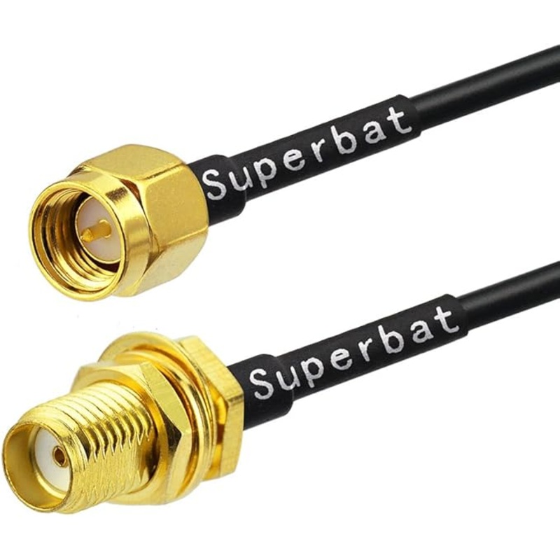 SMA-MF-15FT RF coaxial SMA Male to SMA Female Bulkhead RG174 15ft Cable  for SDR Equipment Antenna Ham Radio,3G 4G LTE Antenna, ADS-B,GPS and etc