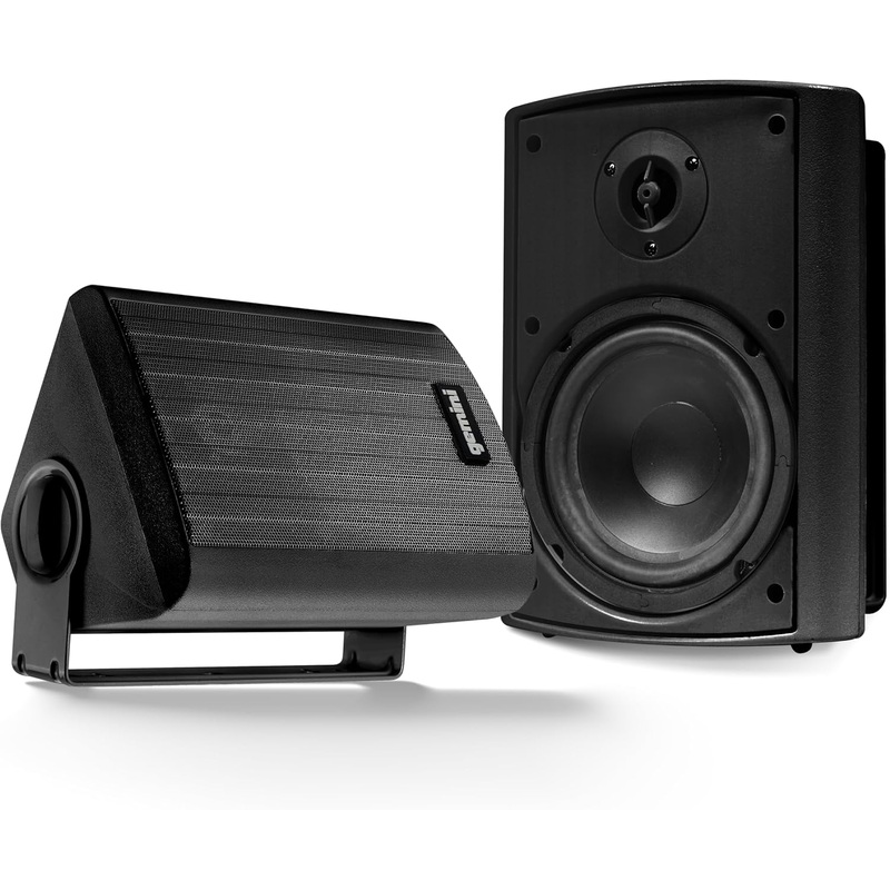 GHSI-WS25BT, MVO 5.25″ Outdoor Bluetooth Speakers IP44 Waterproof Wired Powered Wall Mount Pair