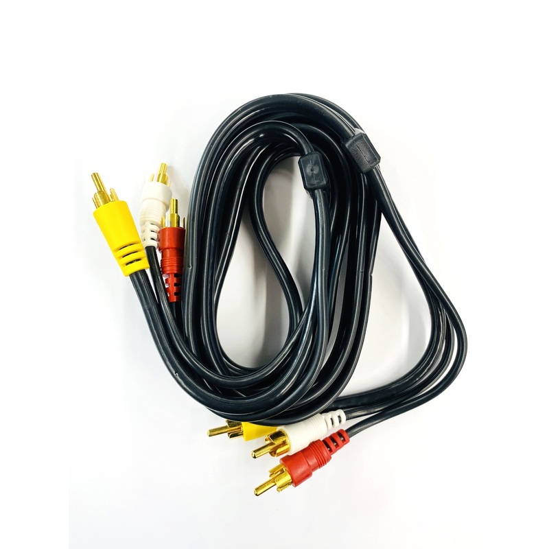 Philmore VCK4T, 6 Foot Triple Male RCA Video Dubbing Cable ~ Gold Plated