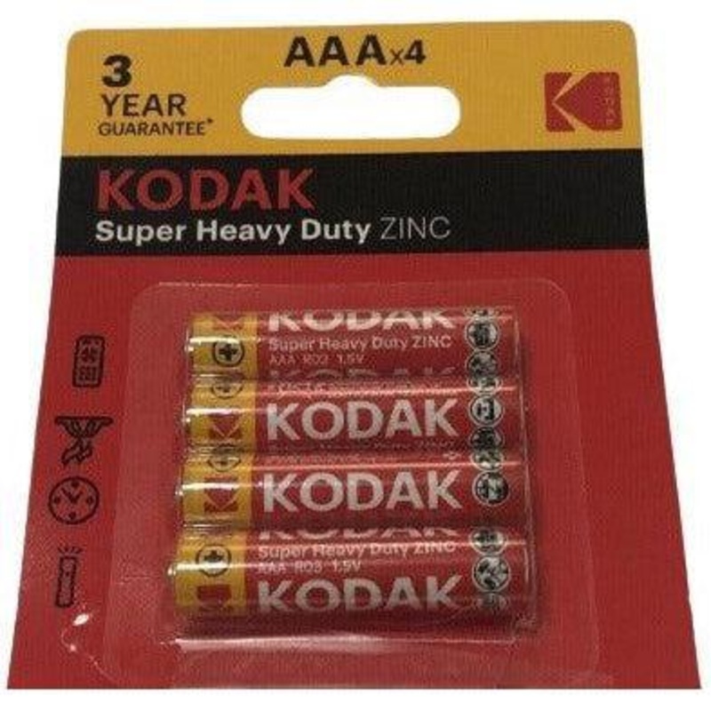 Kodak 30411708 Heavy Duty AA 4-Pack Shrink