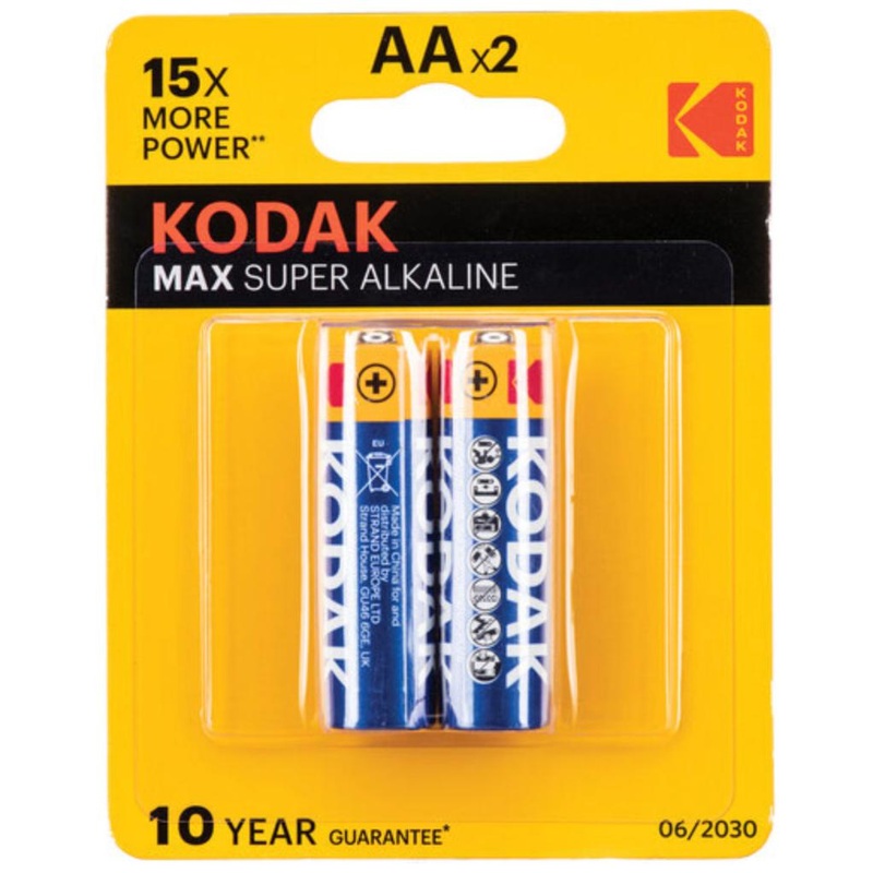 Kodak CAT-30536630 Max Alkaline AA 2-Pack Blister