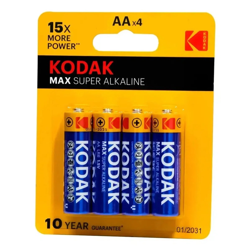 Kodak CAT-30820388 Max Alkaline AA 4-Pack Blister