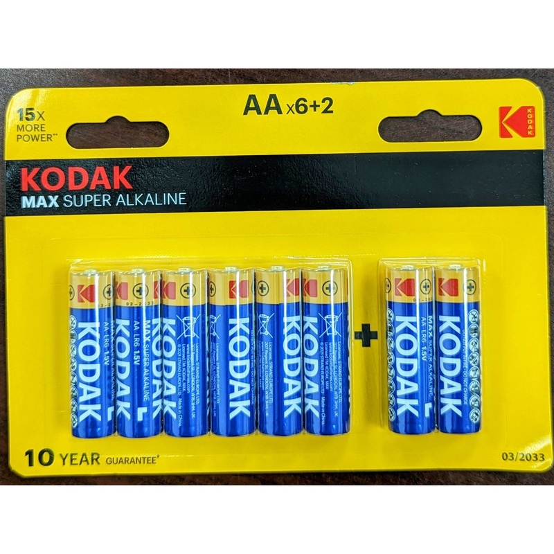 Kodak Max 30422773 Alkaline AA 8-PACK BLISTER