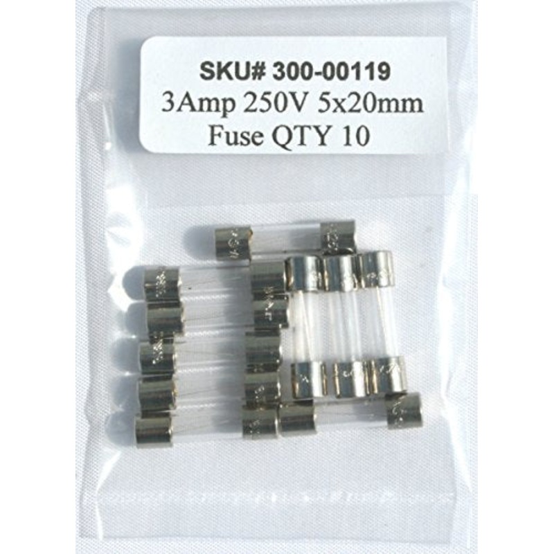 GMA-3 3A 250V / 5x20mm fuse / 3 AMP 250 volts / Fast Blow / Lot of 10