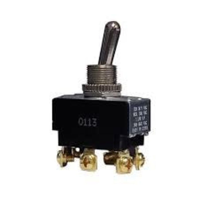GC Electronics 35-150 Heavy Duty Toggle Switch, DPDT (On)-Off-(On), Screw Terminal